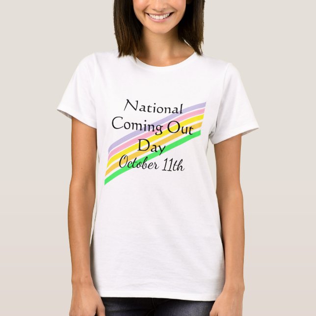 National Coming Out Day 11. Oktober T-Shirt (Vorderseite)