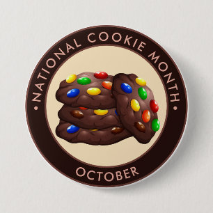 National Cookie Month, Schokoladenkekse, Süßigkeit Button