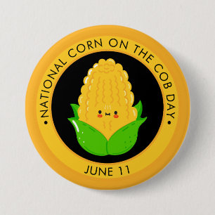 National Corn am Cob Day Button