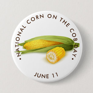 National Corn am Cob Day Button