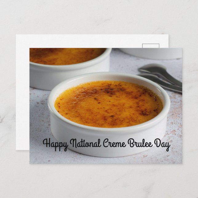 National Creme Brulee Day Postkarte (Vorne/Hinten)