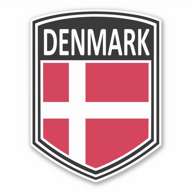National - Dänemark Aufkleber (Vorderseite)