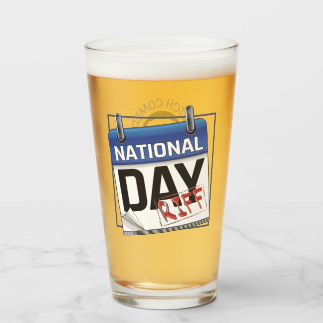 National Day Riff Pint für Lager Glas (Vorne (Gefüllt))