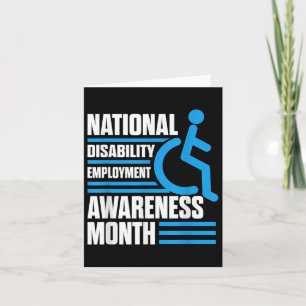 National Disability Anstellung Awareness Montag Pr Karte