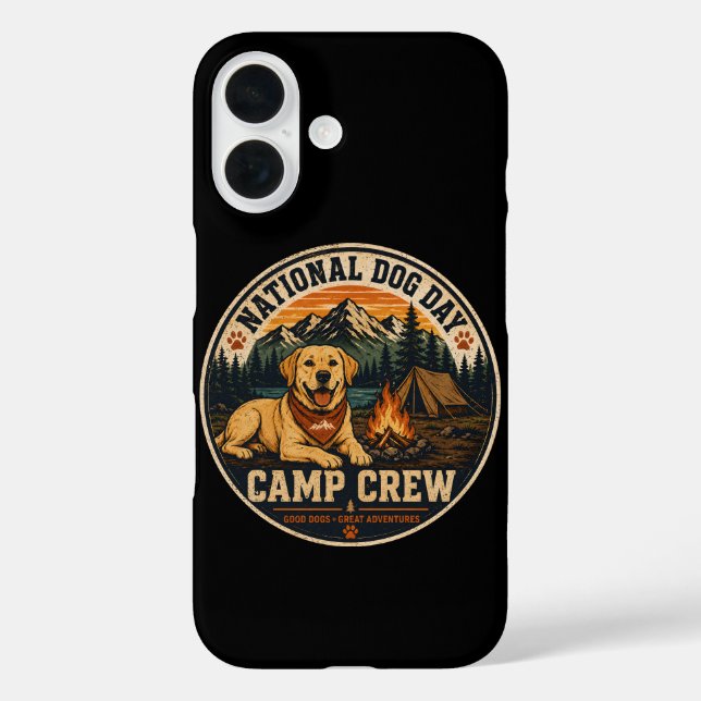 National Dog Day Camp Crew Labrador iPhone 16 Case-Mate iPhone Hülle (Rückseite)