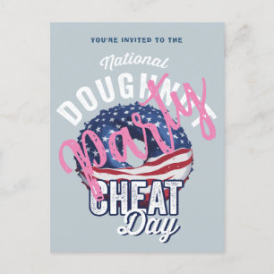National Doughnut Cheat Day Party Einladung Postkarte