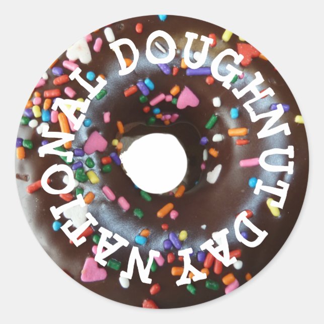 National Doughnut Day Stickers Chocolate (Vorderseite)