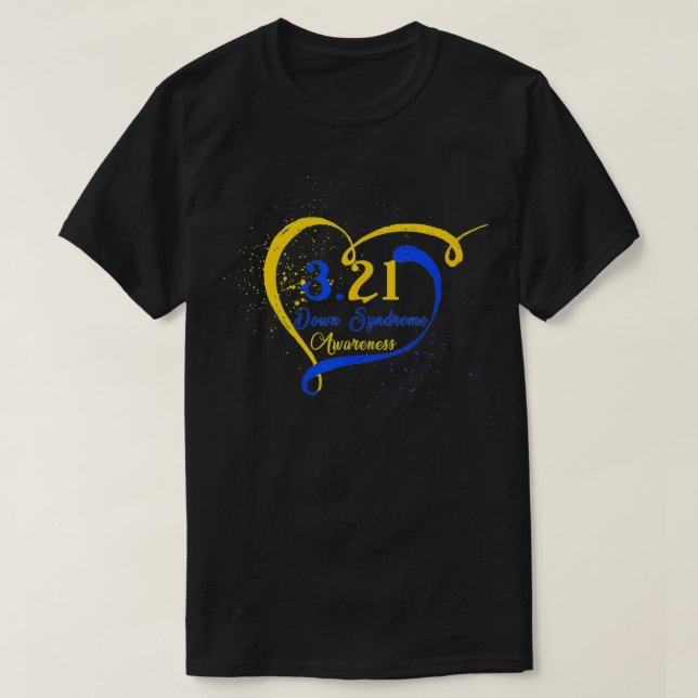 National Down Syndrome Awareness Month Trisomy 21 T-Shirt (Design vorne)