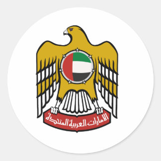 National Emblem der Vereinigten Arabischen Emirate Runder Aufkleber