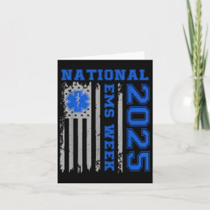 National Ems Week 2025 USA Flag Emergency Medical Karte