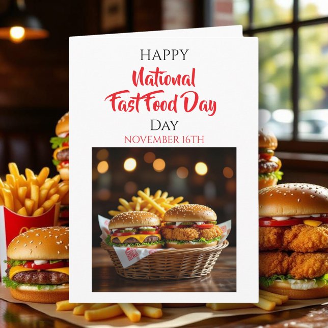 National Fast Food Day | Nov 16th Karte (Von Creator hochgeladen)