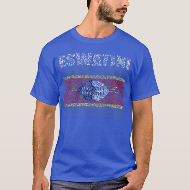 National Flag of Eswatini souvenir gift for men wo T-Shirt (Vorderseite)