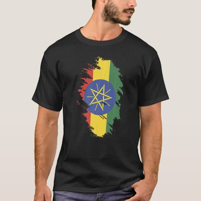 National Flag of Ethiopia souvenir  for men women  T-Shirt (Vorderseite)