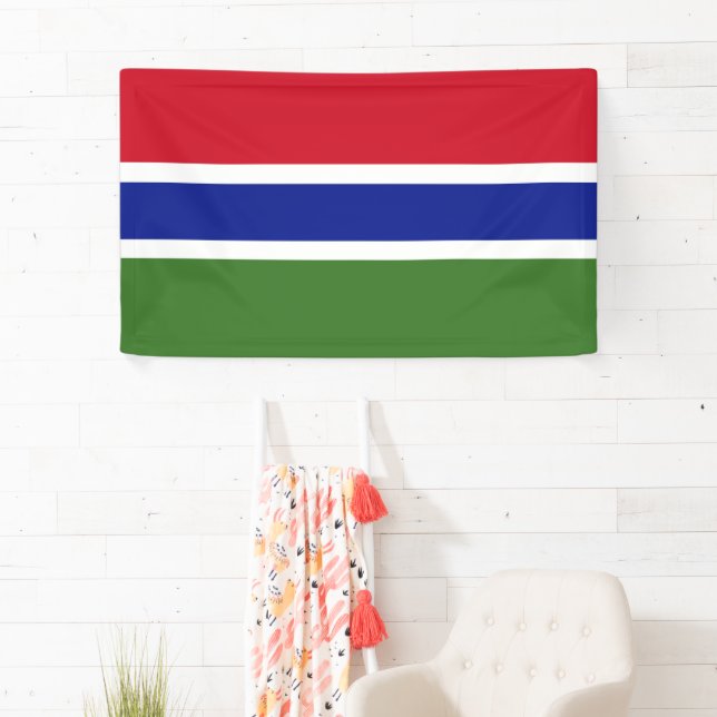 National Flag of Gambia - Rectangular Event Banner (Insitu)