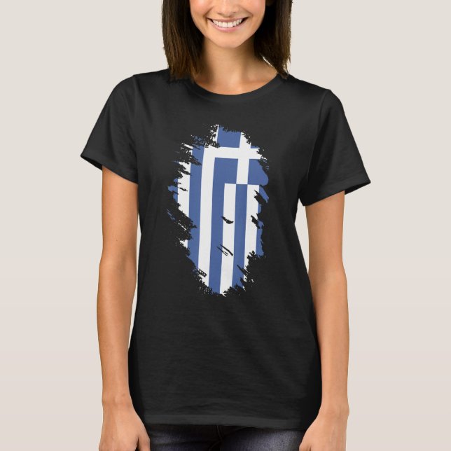 National Flag of Greece souvenir  for men women 5 T-Shirt (Vorderseite)