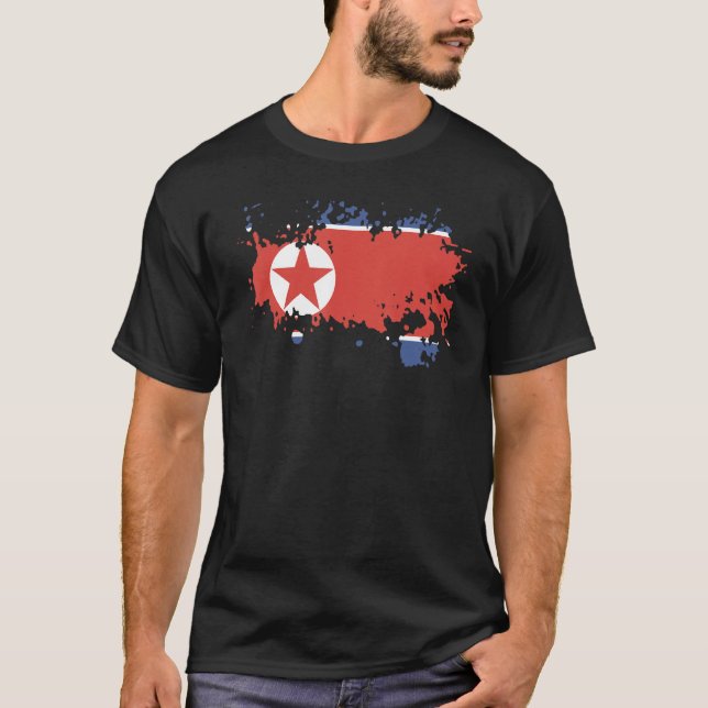 National Flag of North Korea souvenir  for men wom T-Shirt (Vorderseite)