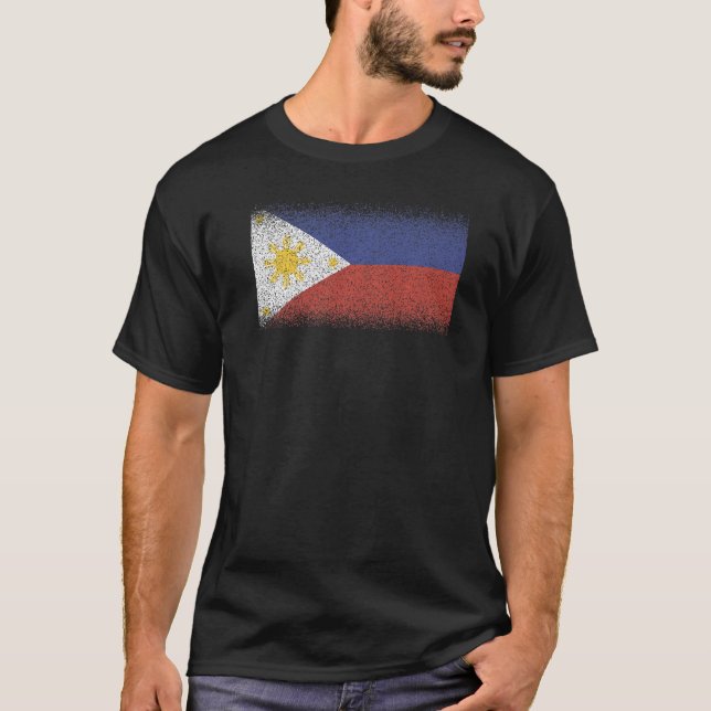 National Flag of Philippines souvenir  for men wom T-Shirt (Vorderseite)