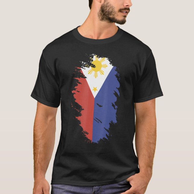 National Flag of Philippines souvenir  for men wom T-Shirt (Vorderseite)