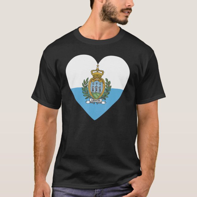 National Flag of San Marino souvenir   for men wom T-Shirt (Vorderseite)