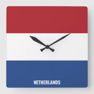 National Flag Patriotic Quadratische Wanduhr