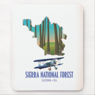 National forest California USA map Mousepad