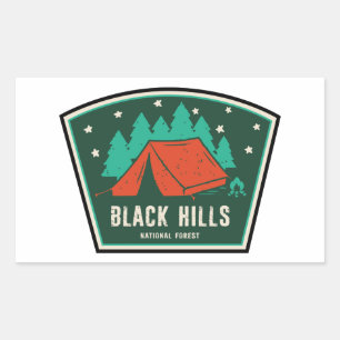National Forest Camping Black Hills Rechteckiger Aufkleber