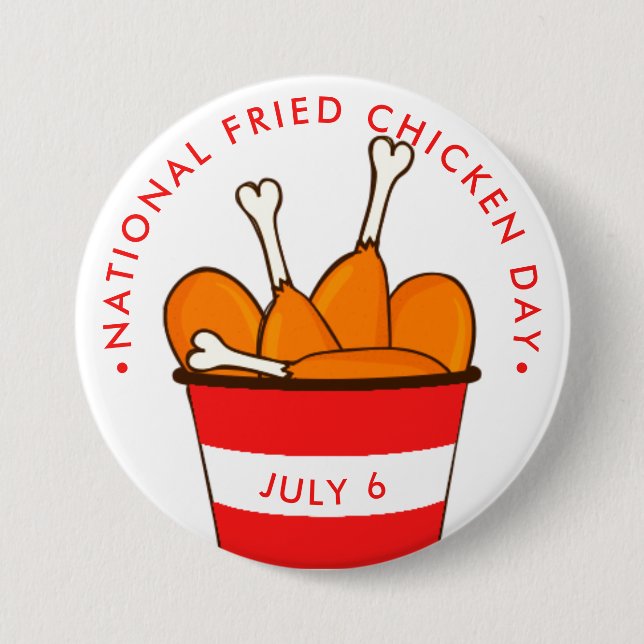 National Fried Chicken Day, Eimer der Beine Button (Vorderseite)