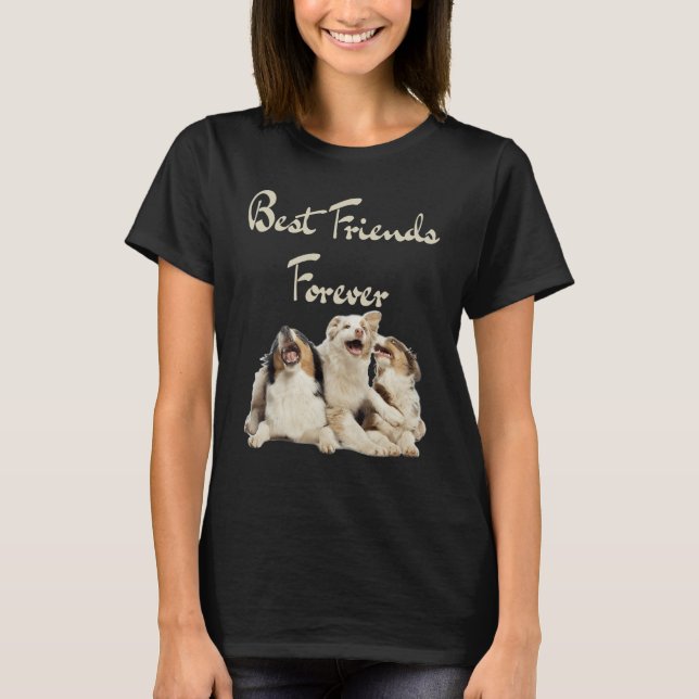 National Friendship Day Best Friends Forever Dogs  T-Shirt (Vorderseite)