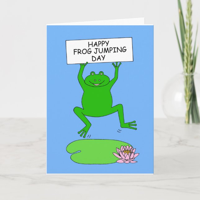 National Frog Jumping Day, 13. Mai Karte (Vorderseite)