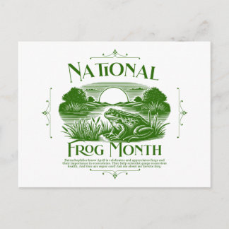 National Frog Month Postkarte