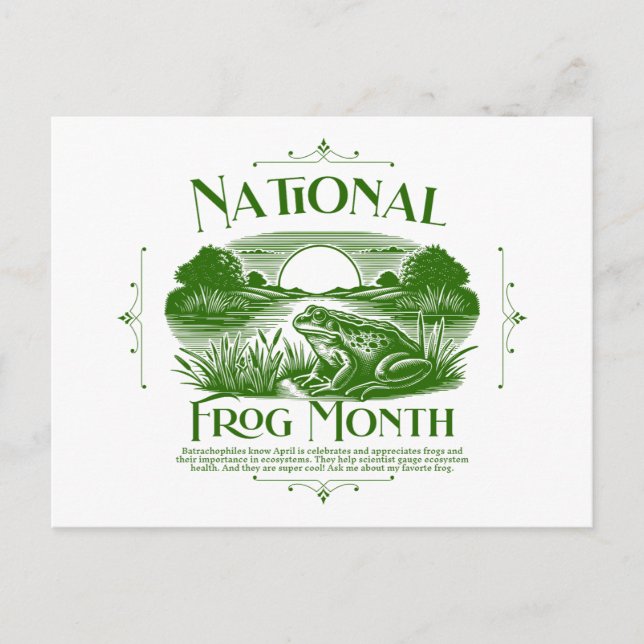 National Frog Month Postkarte (Vorderseite)