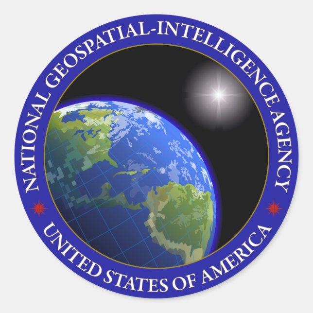 National Geospatial Intelligence Agency Runder Aufkleber (Vorderseite)