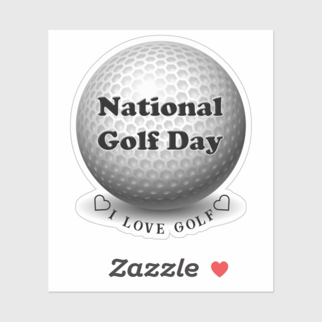 National Golf Day  Sports Aufkleber (Blatt)