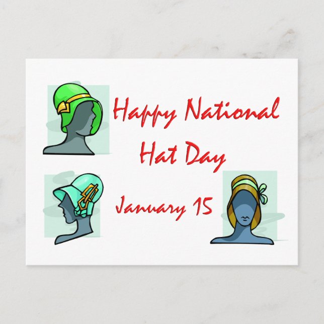 National Hat Day 15. Januar Postkarte (Vorderseite)
