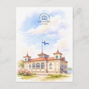 National High School, Kronoby, Finnland Reise Postkarte