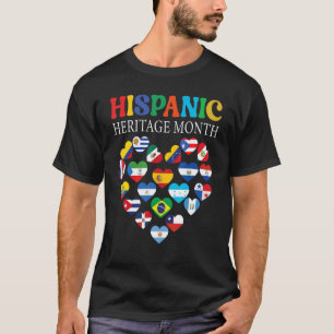 National Hispanic Heritage Monat Alle Länder erheb T-Shirt