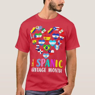 National Hispanic Heritage Monat Alle Länder erheb T-Shirt