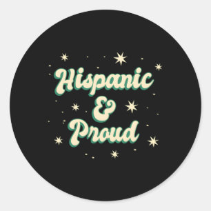 National Hispanic Heritage Monat Hispanic Proud Runder Aufkleber