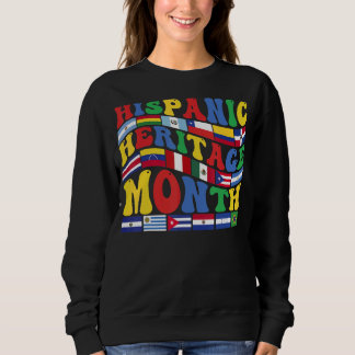 National Hispanic Heritage Monat Lateinische Flagg Sweatshirt