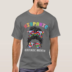 National Hispanic Heritage Monat Lateinische Flagg T-Shirt