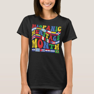 National Hispanic Heritage Monat Lateinische Flagg T-Shirt