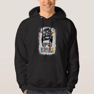 National Hispanic Heritage Monat Messy Bun All Cou Hoodie
