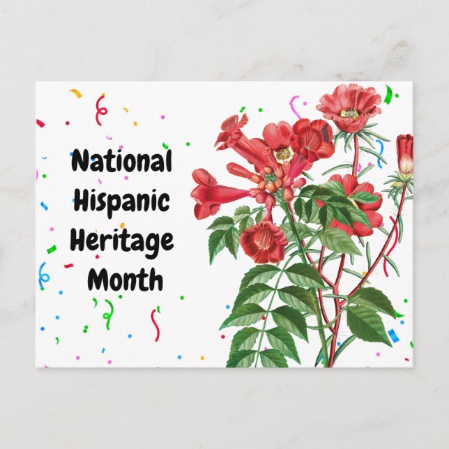 National Hispanic Heritage Monat personnalisiert Postkarte (Vorderseite)