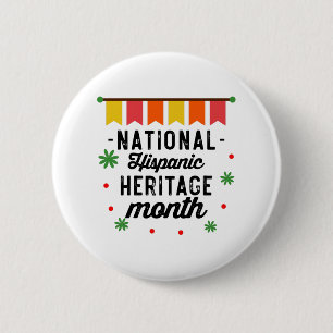 National Hispanic Heritage Monte Funny Gift Button