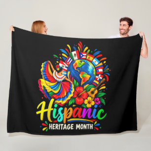 National Hispanic Heritage Month Alle Länder Fleecedecke