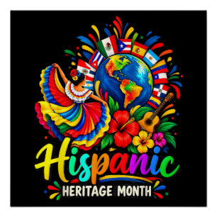 National Hispanic Heritage Month Alle Länder Poster