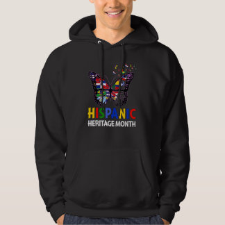National Hispanic Heritage Month Butterfly Latin F Hoodie