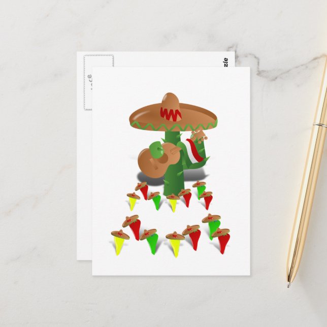 National Hispanic Heritage Month - Guitar Postkarte (Vorderseite/Rückseite Beispiel)