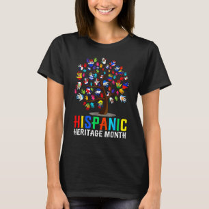 National Hispanic Heritage Month Hand Flag Baum Ro T-Shirt