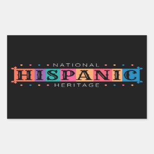 National Hispanic Heritage Month - Latino Graphic Rechteckiger Aufkleber